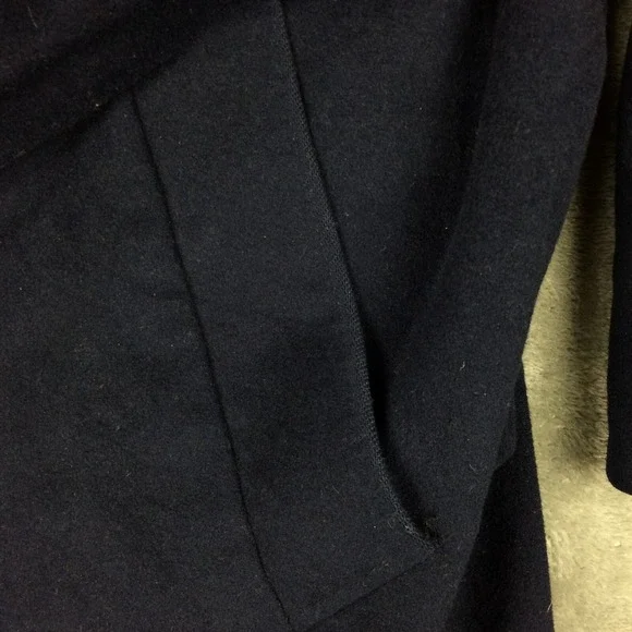 Wexmann London Cashmere Wool Overcoat Mens 50 Reg Blue Long Classic Lined - Picture 6 of 15